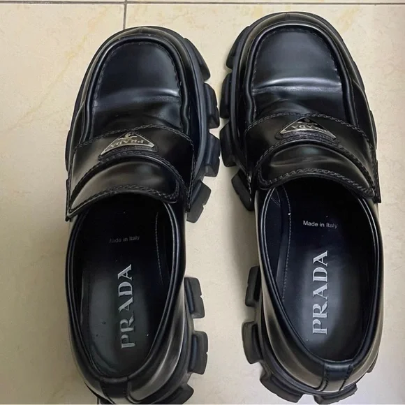 Prada Women's Black Platform Loafers - Picture 2 of 6